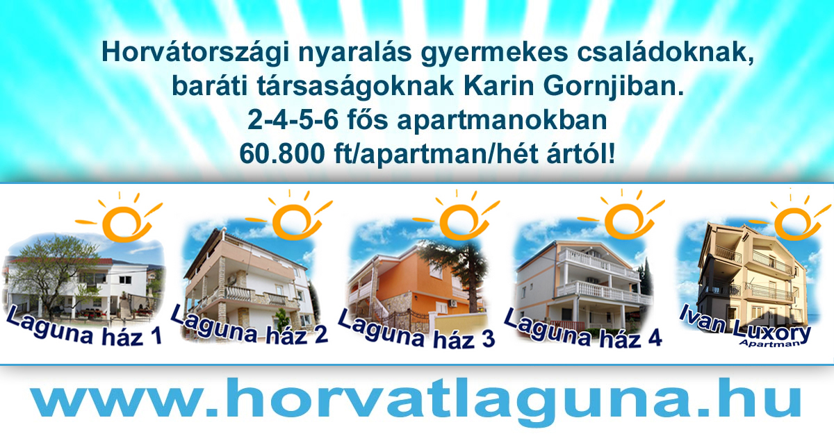 Horvátországi apartmanos nyaralás gyermekes családoknak Karinban.Nyugalomra és pihenni vágyó baráti társaságok részére új építésű 6 lakásos apartmanházunkban. Horvátországi apartmanos nyaralás gyermekes családoknak Karinban. Nyugalomra és pihenni vágyó baráti társaságok részére új építésű 6 lakásos apartmanházunkban.